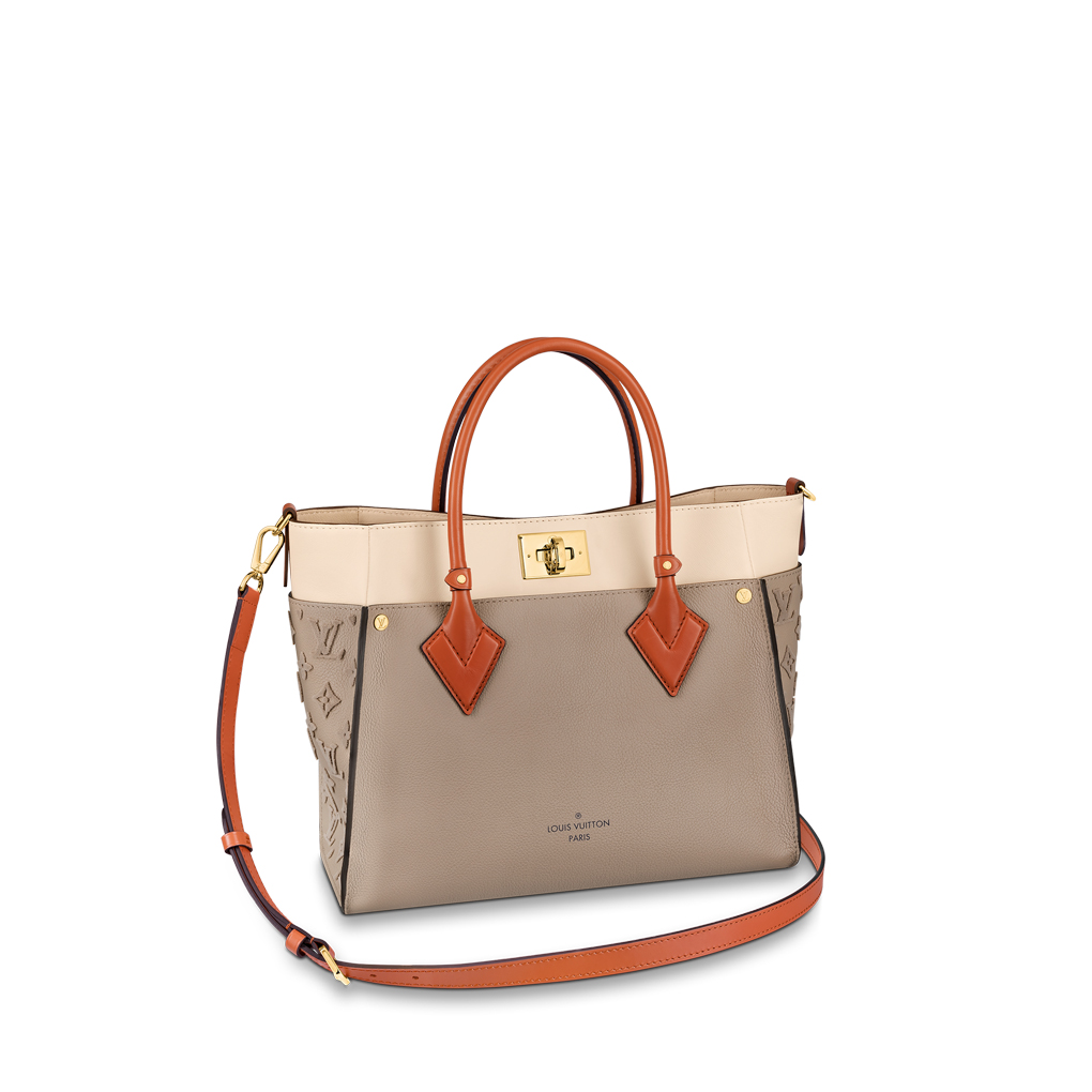 Louis Vuitton ON MY SIDE MM Tote Bag M53825 Galet Grey